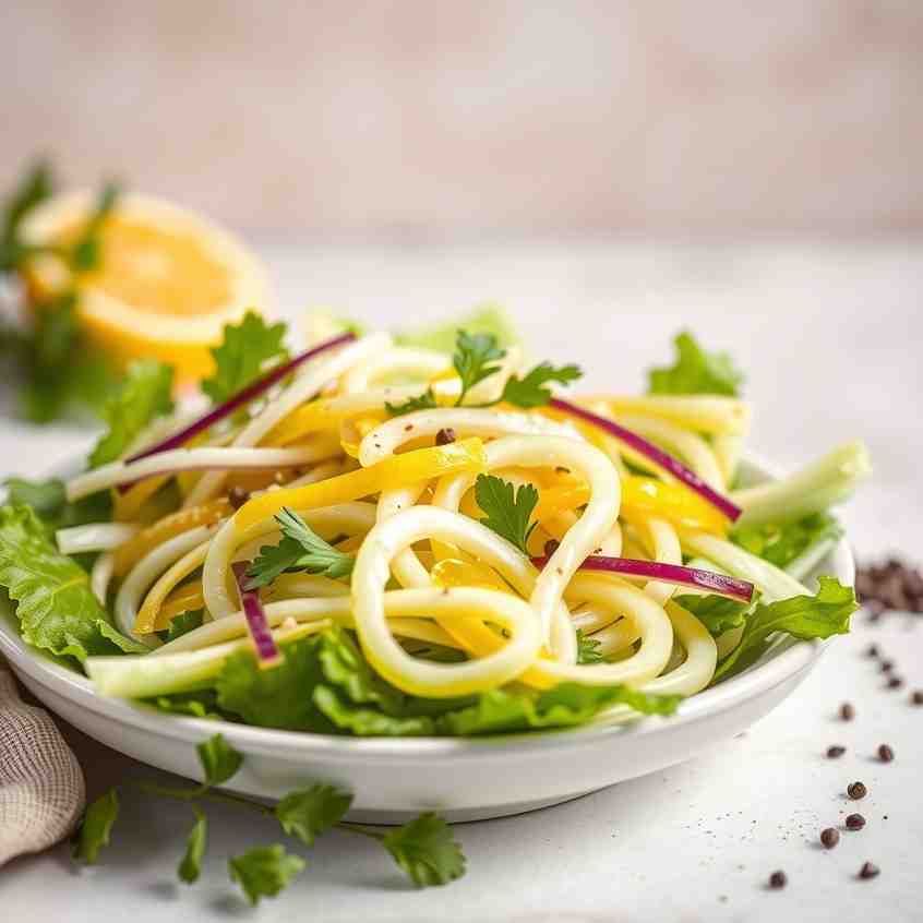 Crisp Endive Salad - Lemon Juice & Olive Oil Dressing